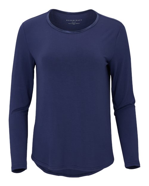 Women's Bamboo Long Sleeve T-Shirt - Navy