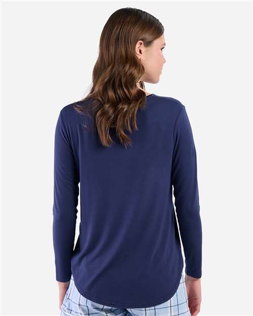 Women's Bamboo Long Sleeve T-Shirt - Navy
