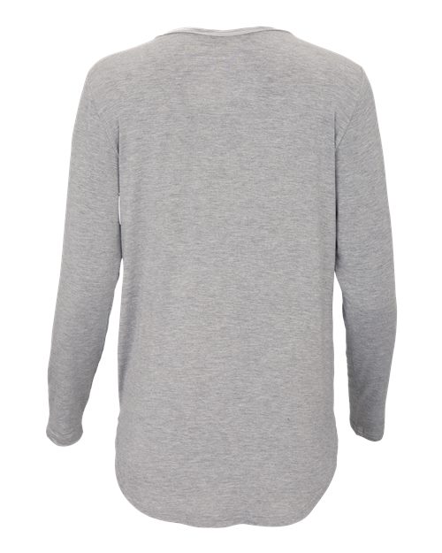 Women's Bamboo Long Sleeve T-Shirt - Oxford Heather