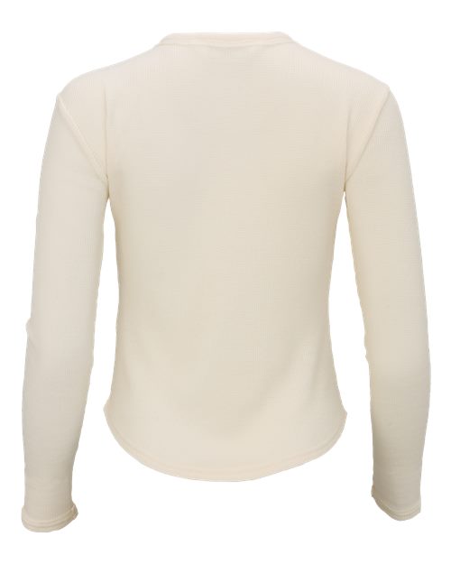 Women's Waffle Knit Baby Long Sleeve T-Shirt - Natural
