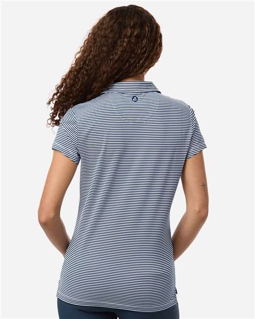 Women's Kayla Striped Polo - Navy White
