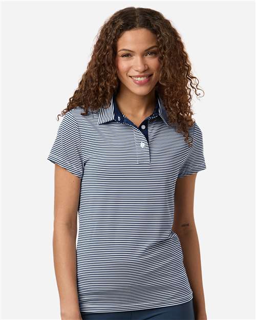 Women's Kayla Striped Polo - Navy White