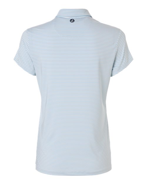 Women's Kayla Striped Polo - Sky White