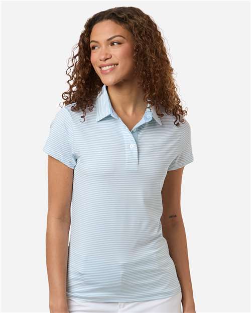 Women's Kayla Striped Polo - Sky White