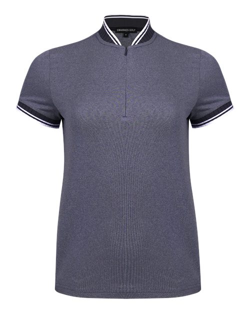 Women's Tara Tipped Polo - Navy Heather