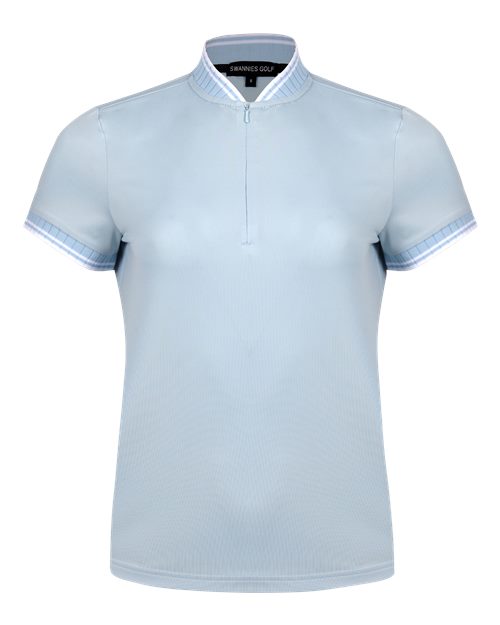 Women's Tara Tipped Polo - Sky