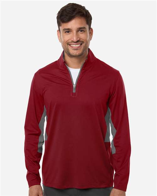 Men's Pure 2.0 Quarter-Zip - Dark Crimson/ Slate Sky