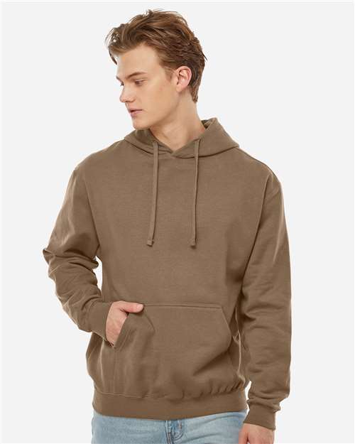 Unisex Fleece Hooded Sweatshirt - Light Brown
