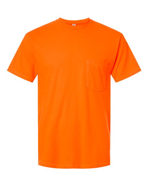 Unisex Heavyweight Jersey Pocket T-Shirt - Safety Orange