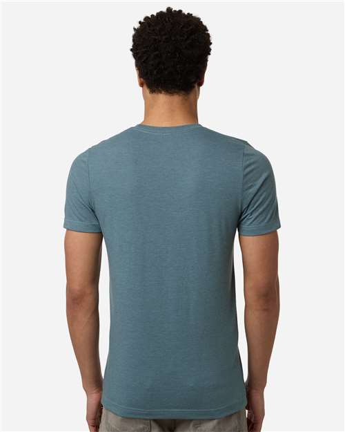 Unisex Combed CVC T-Shirt - Heather Steel Blue