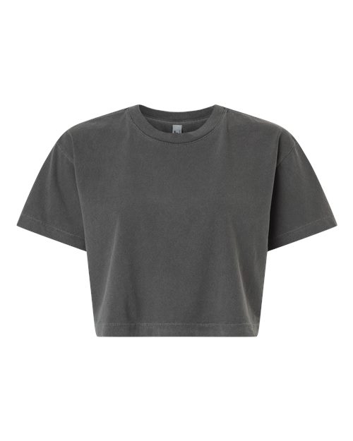 Women's Garment-Dyed Heavyweight Cropped Tee - Faded Black