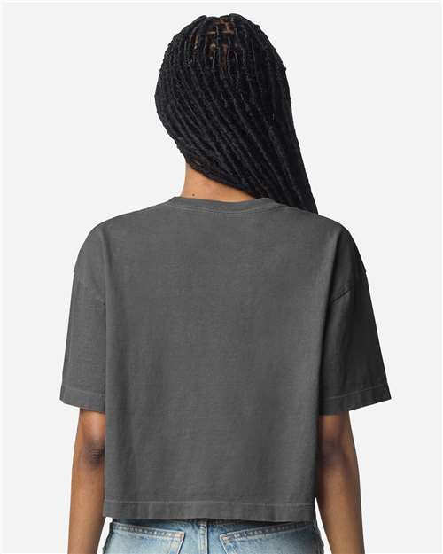 Women's Garment-Dyed Heavyweight Cropped Tee - Faded Black