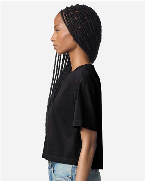 Women's Garment-Dyed Heavyweight Cropped Tee - True Black