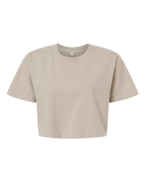 Women's Garment-Dyed Heavyweight Cropped Tee - Faded Bone