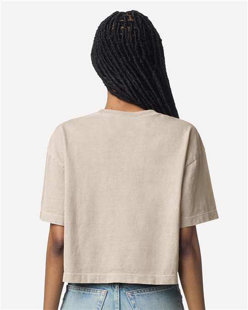 Women's Garment-Dyed Heavyweight Cropped Tee - Faded Bone
