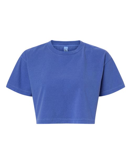 Women's Garment-Dyed Heavyweight Cropped Tee - Faded Lapis