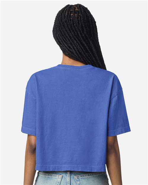 Women's Garment-Dyed Heavyweight Cropped Tee - Faded Lapis