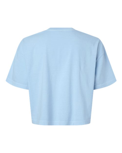Women's Garment-Dyed Heavyweight Cropped Tee - Faded Powder Blue