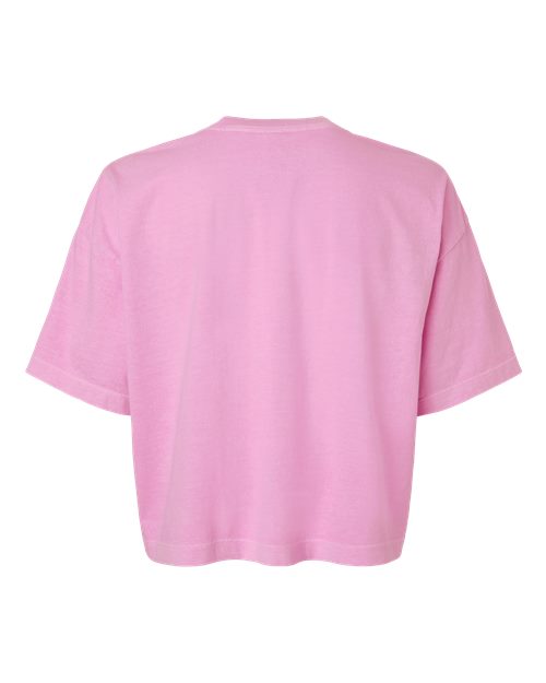 Women's Garment-Dyed Heavyweight Cropped Tee - Faded Powder Pink