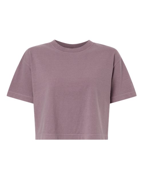 Women's Garment-Dyed Heavyweight Cropped Tee - Faded Smokey Violet