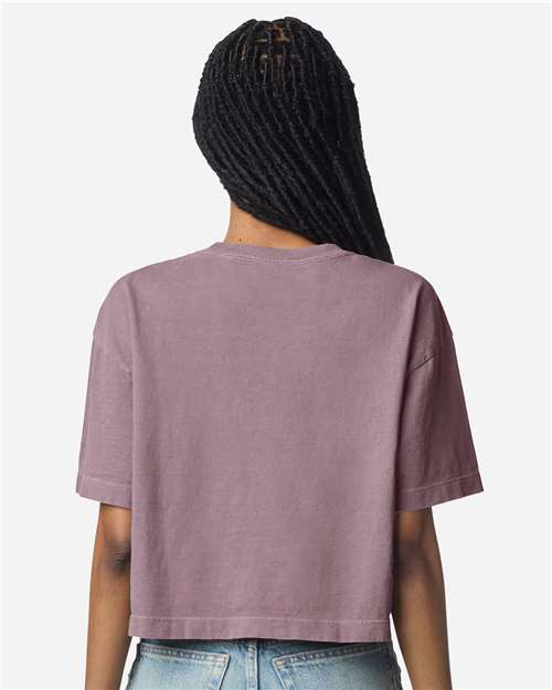 Women's Garment-Dyed Heavyweight Cropped Tee - Faded Smokey Violet