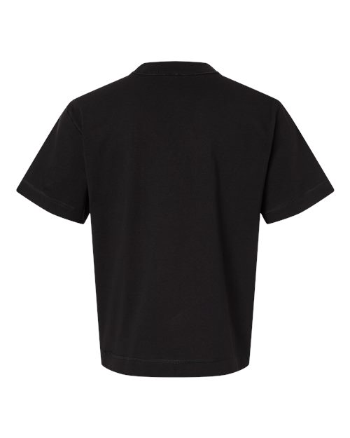 Unisex Heavyweight Cotton Mid-Length Tee - Black