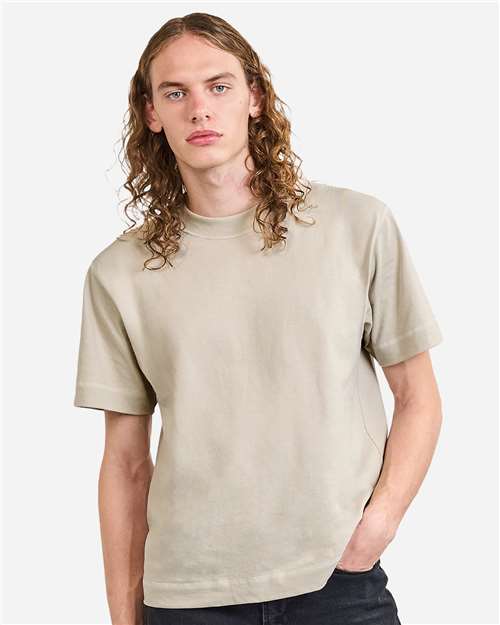 Unisex Heavyweight Cotton Mid-Length Tee - Bone