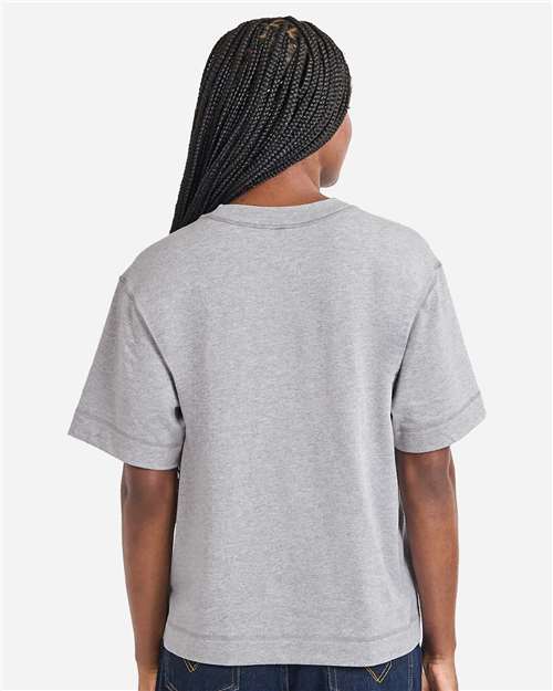 Unisex Heavyweight Cotton Mid-Length Tee - Heather Grey