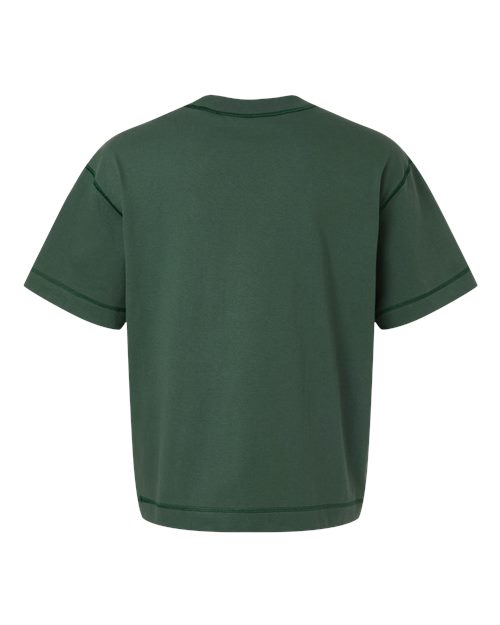 Unisex Heavyweight Cotton Mid-Length Tee - Pine