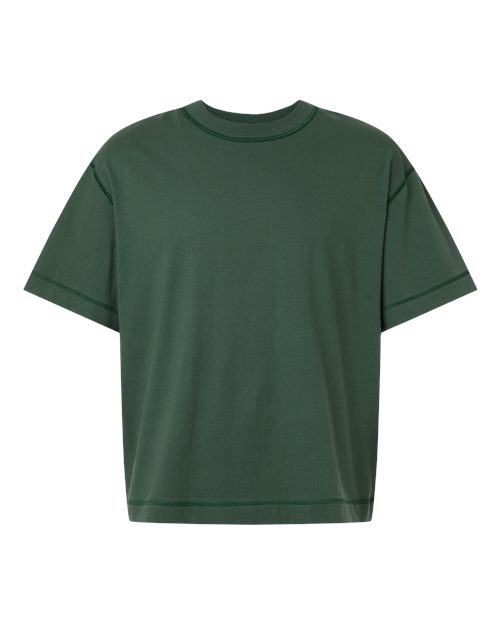 Unisex Heavyweight Cotton Mid-Length Tee - Pine