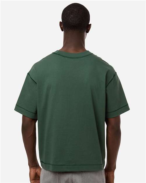 Unisex Heavyweight Cotton Mid-Length Tee - Pine