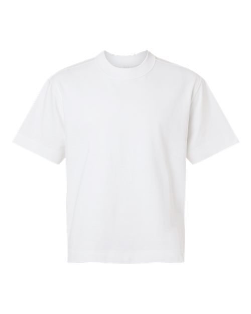 Unisex Heavyweight Cotton Mid-Length Tee - White