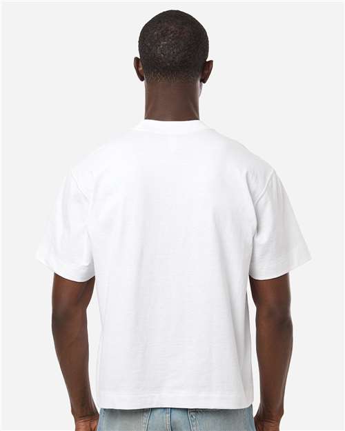 Unisex Heavyweight Cotton Mid-Length Tee - White