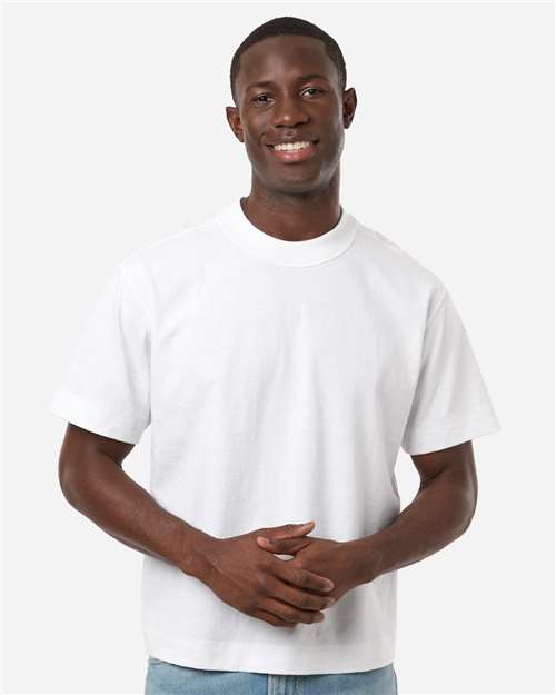 Unisex Heavyweight Cotton Mid-Length Tee - White