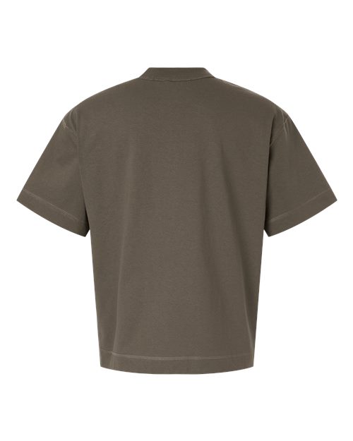 Unisex Heavyweight Cotton Mid-Length Tee - Mushroom