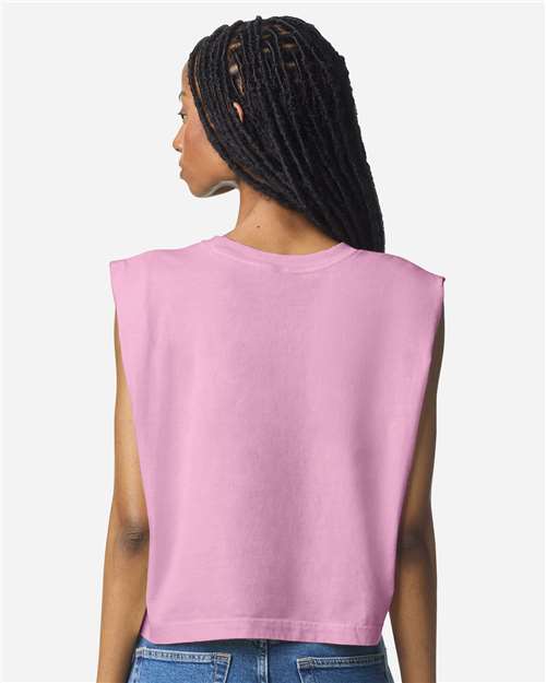 Women's Garment-Dyed Heavyweight Muscle Tee - Faded Powder Pink