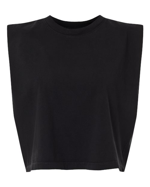 Women's Garment-Dyed Heavyweight Muscle Tee - True Black