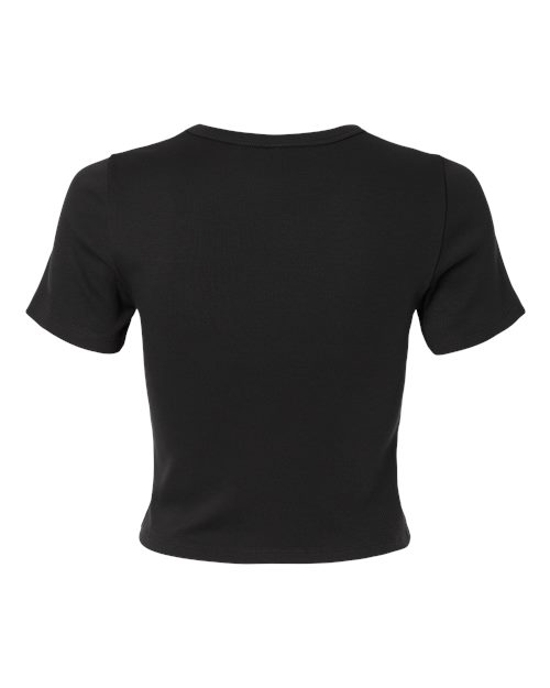 Women's Baby Rib Cropped Tee - Black