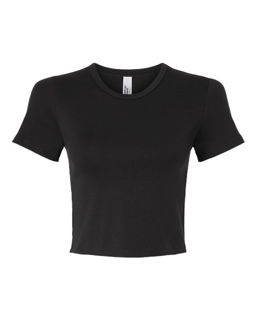 Women's Baby Rib Cropped Tee - Black