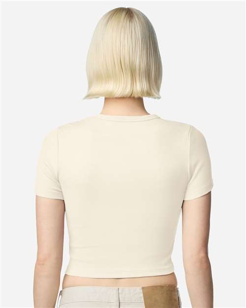 Women's Baby Rib Cropped Tee - Bone