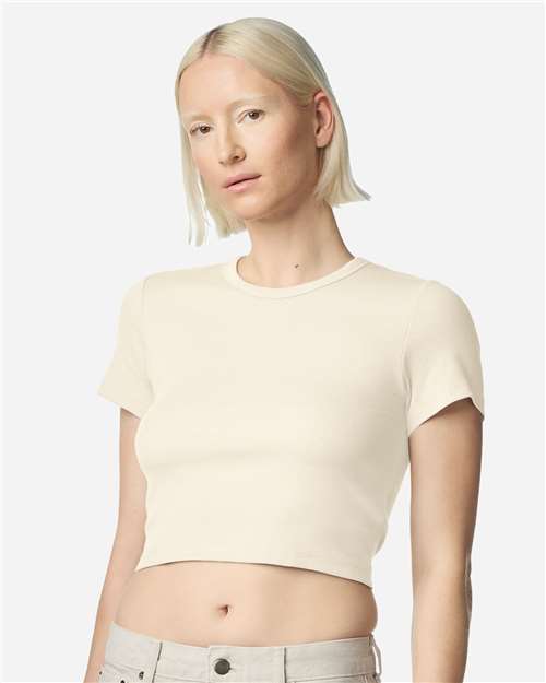 Women's Baby Rib Cropped Tee - Bone