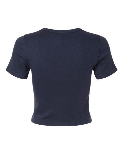 Women's Baby Rib Cropped Tee - Navy