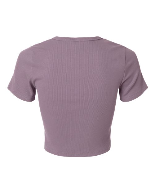 Women's Baby Rib Cropped Tee - Smokey Violet