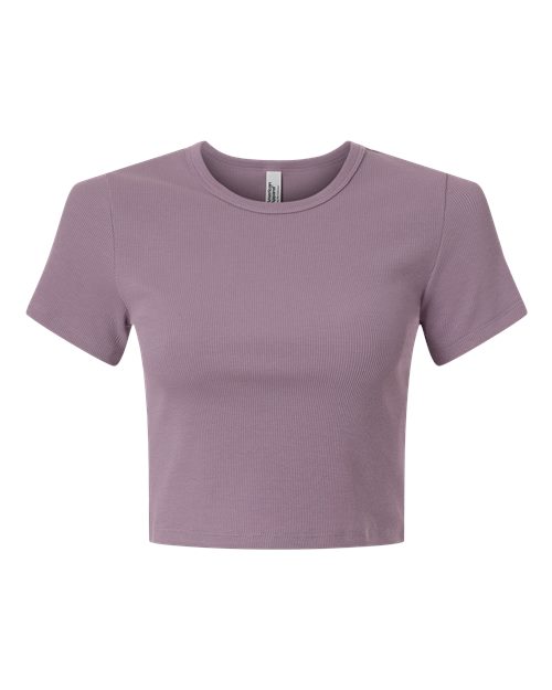 Women's Baby Rib Cropped Tee - Smokey Violet