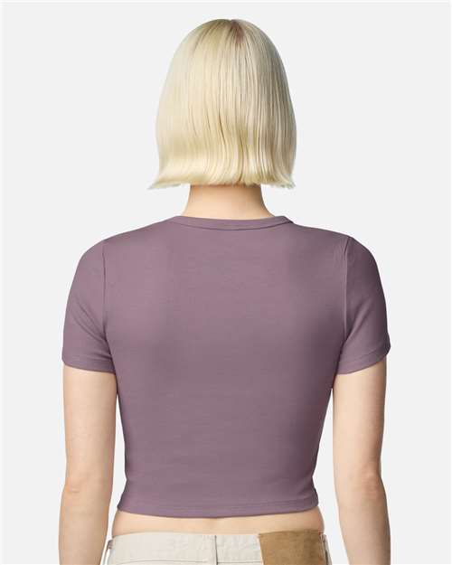 Women's Baby Rib Cropped Tee - Smokey Violet
