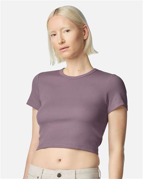 Women's Baby Rib Cropped Tee - Smokey Violet