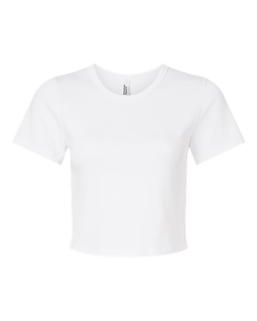 Women's Baby Rib Cropped Tee - White