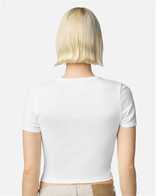 Women's Baby Rib Cropped Tee - White