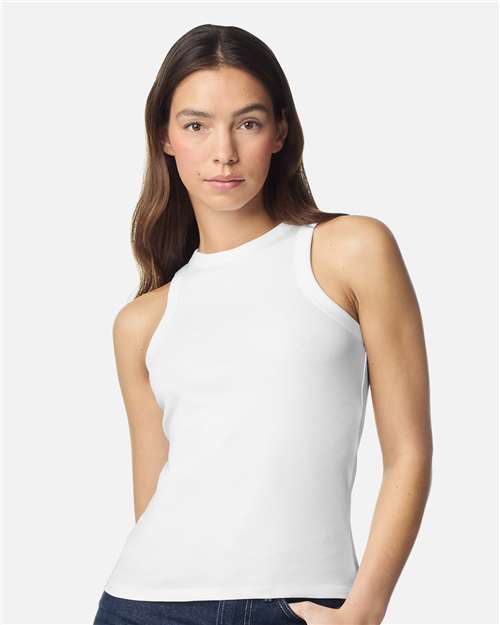 Women's Baby Rib Tank - White