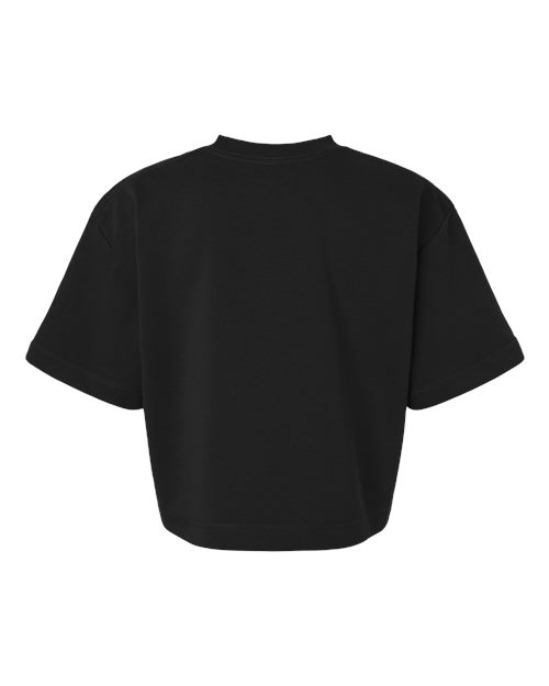 Women's French Terry Mid-Length Boxy Top - Black